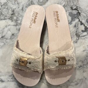 FP Movement by Free People Cream Lace Sandals